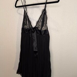 Victoria's Secret Black Lace Chemise